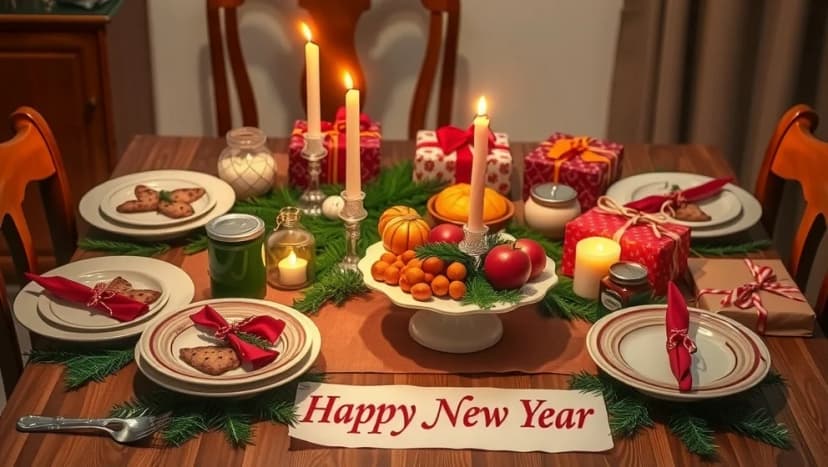 God jul och gott nytt år med familjen